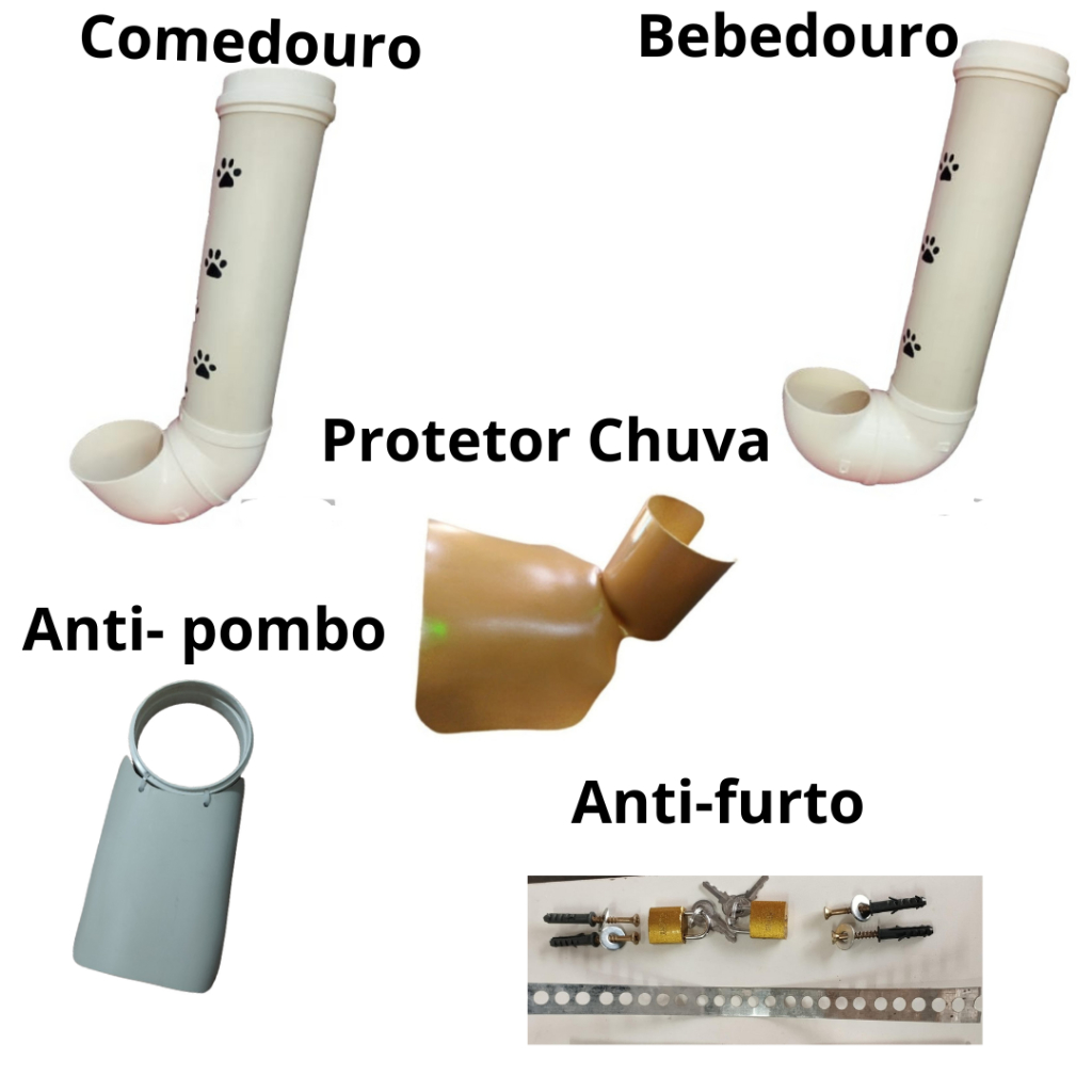 Comedouro Bebedouro Anti- Furto Anti-Pombos Protetor Contra Chuva em Oferta na Shopee