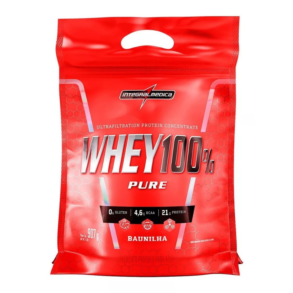 Whey Protein 100% Pure - Refil 900g - Integralmedica em Oferta na Shopee