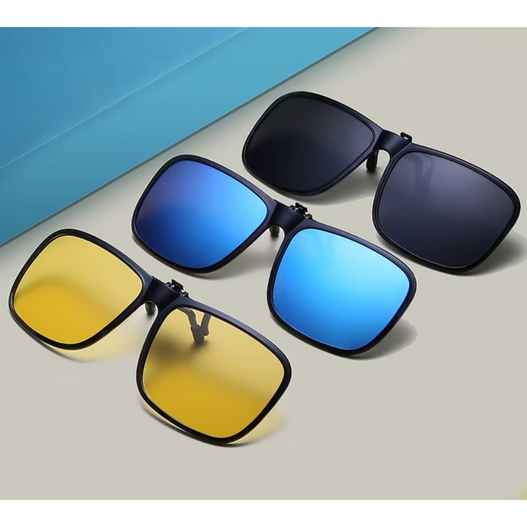 Lentes Clip on de Sobrepor Óculos de Grau Masculino Feminino Clássico Polarizado + Proteção UV400
