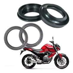 Retentor De Bengala + Guarda Pó Yamaha Fz15 Fazer Fz-15 23...