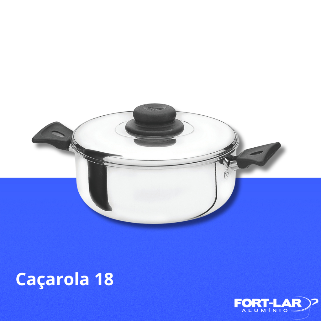 Kit de Panelas Cacarolas Polido Fortlar 5 pçs.- LAM