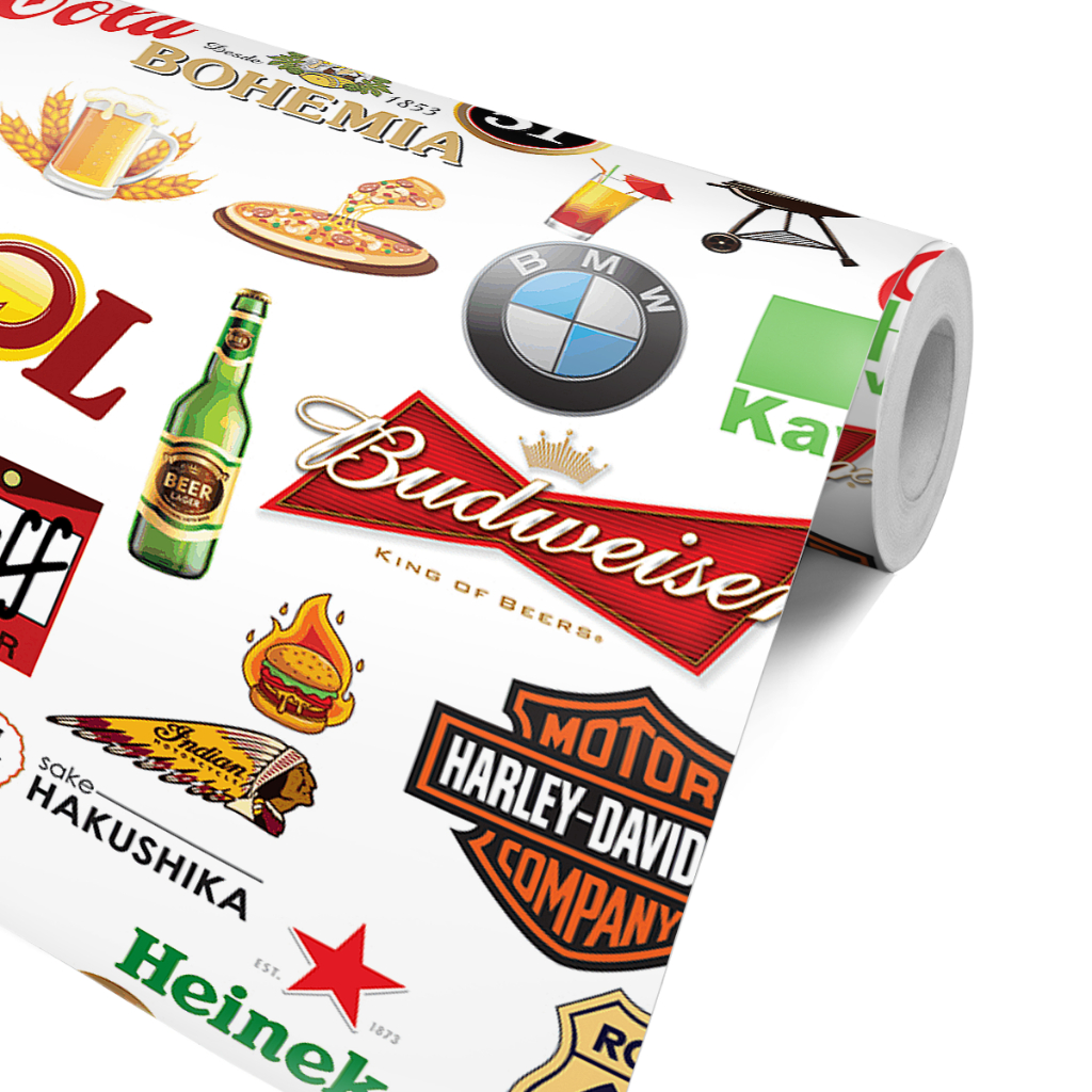 Papel De Parede Adesivo Gourmet Bebidas Churrasqueira Marcas Restaurante em Oferta na Shopee