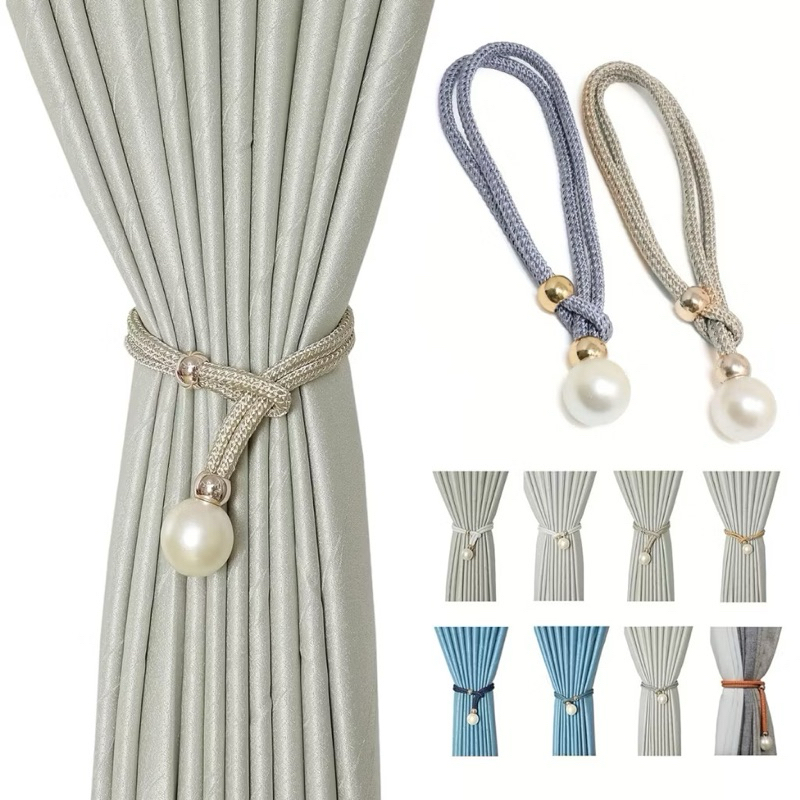 Kit Com 2 Prendedor Anel Fivela Fixo Para Cortina Pérola Enfeite Decorativo em Oferta na Shopee