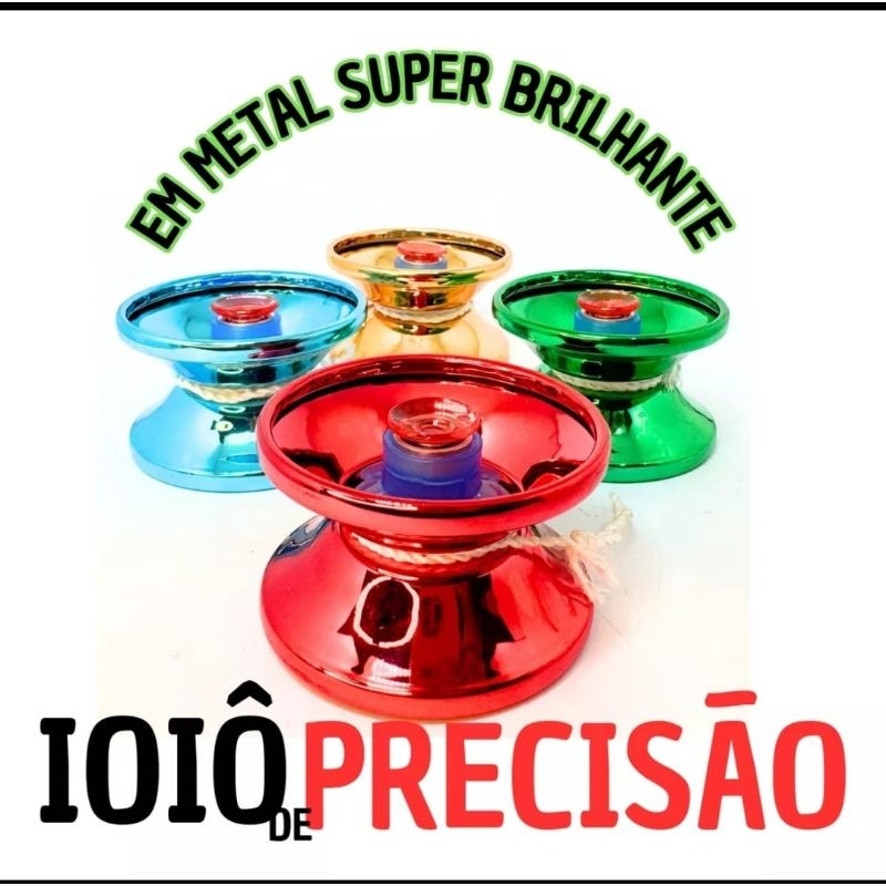 Brinquedo Ioiô Metal Colorido Com Rolamento Yoyo Responsivo Profissional