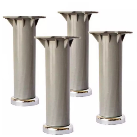 Pé Para Armário Com  REGULAGEM Itatiaia Kit Cinza em Oferta na Shopee