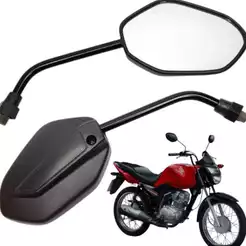Par Retrovisor Mini Para Motos Honda Cg Titan Fan 125 150 160 Start 160