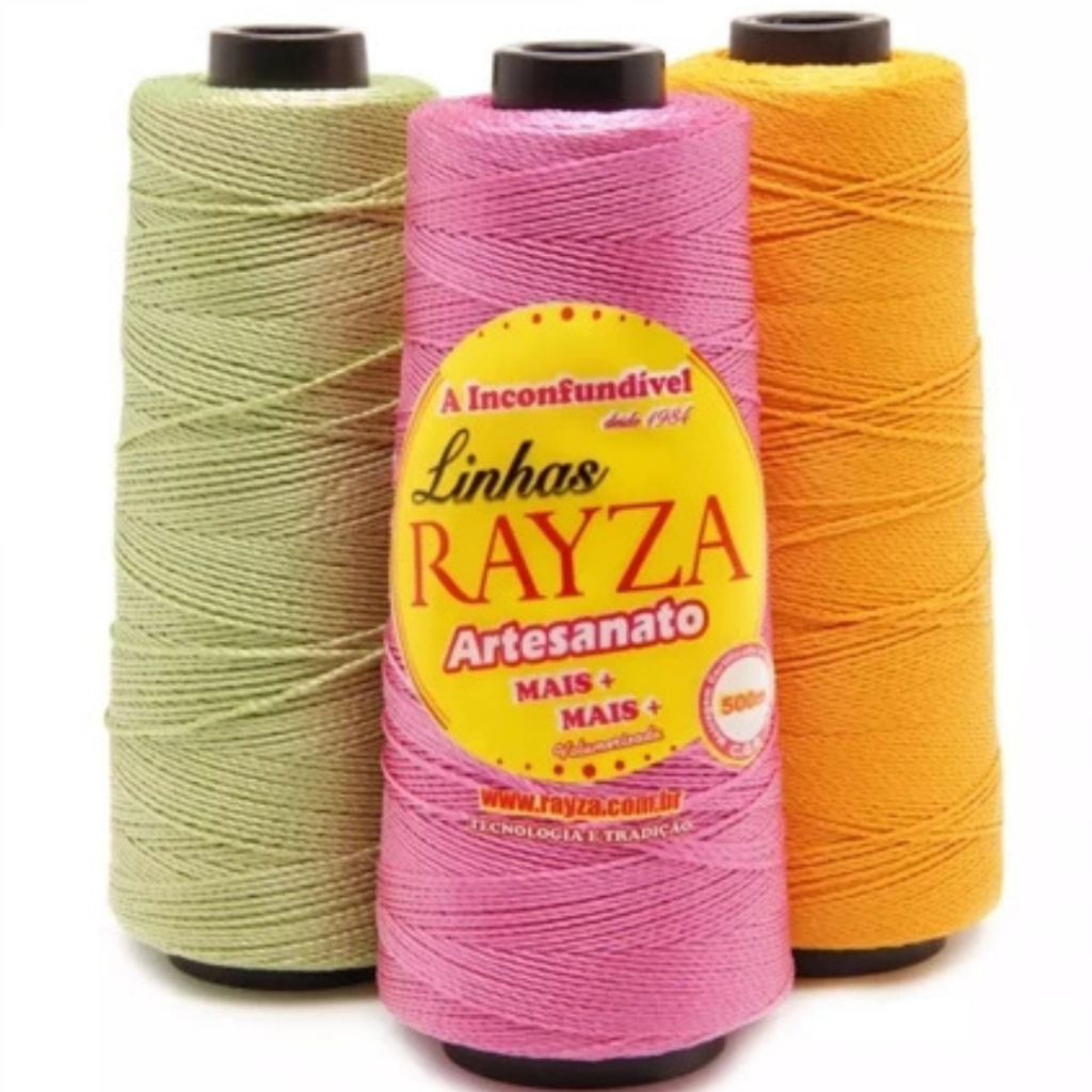 Linha Rayza Grossa Artesanato C/500 metros - Crochê / Tricô - Escolha as cores em Oferta na Shopee