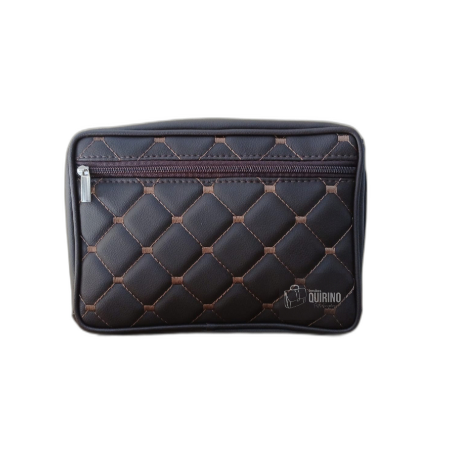 Pasta Tradicional com Alça Bordada Grande Marrom Pasta Tradicional com Alça Bordada Grande Marrom