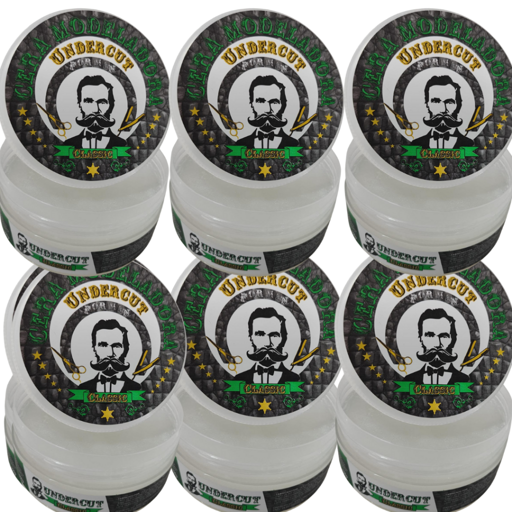 KIT 6 Cera Modeladora Undercut Incolor Classic 150g em Oferta na Shopee