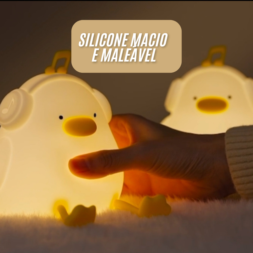Luminária Abajur infantil Quarto de bebê Noturna De Silicone PATINHO Fofo luz noturna light Infantil