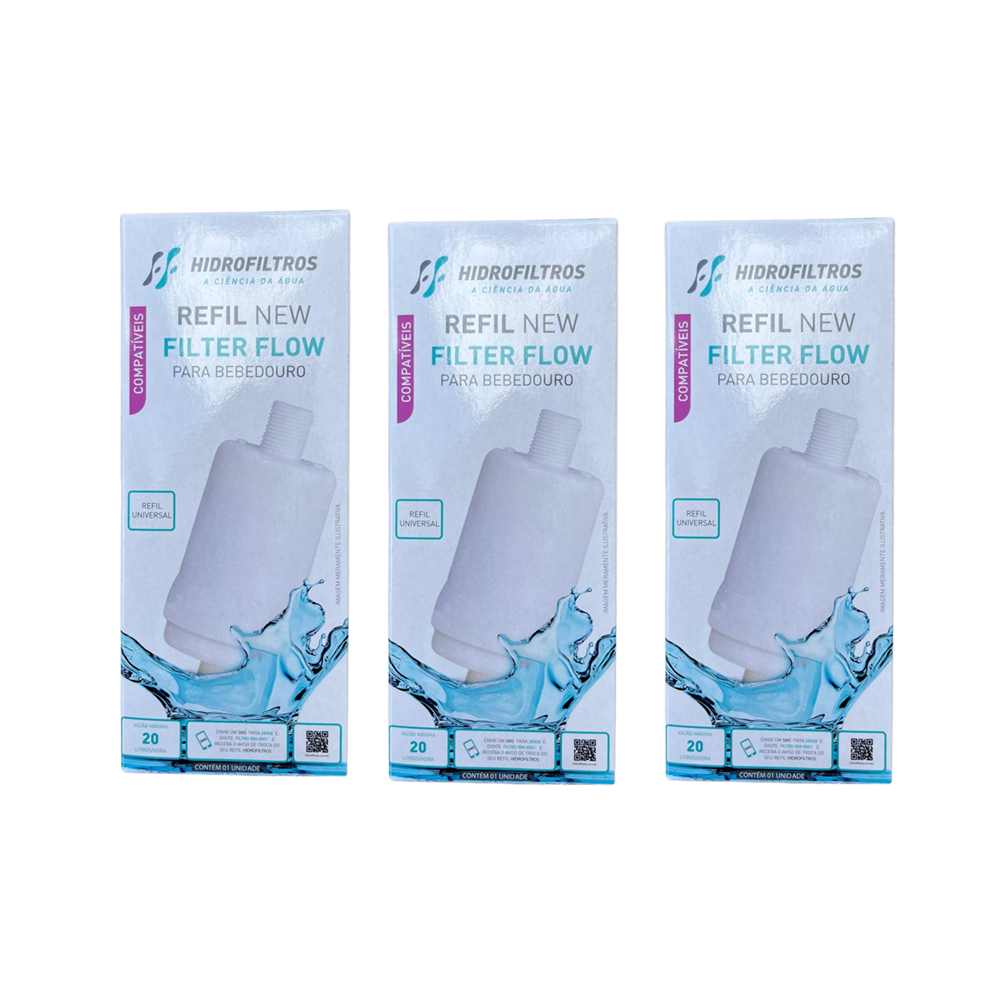 3 Refil Filtro De Água Bebedouro De Pressão Ibbl Bag40 Bag80