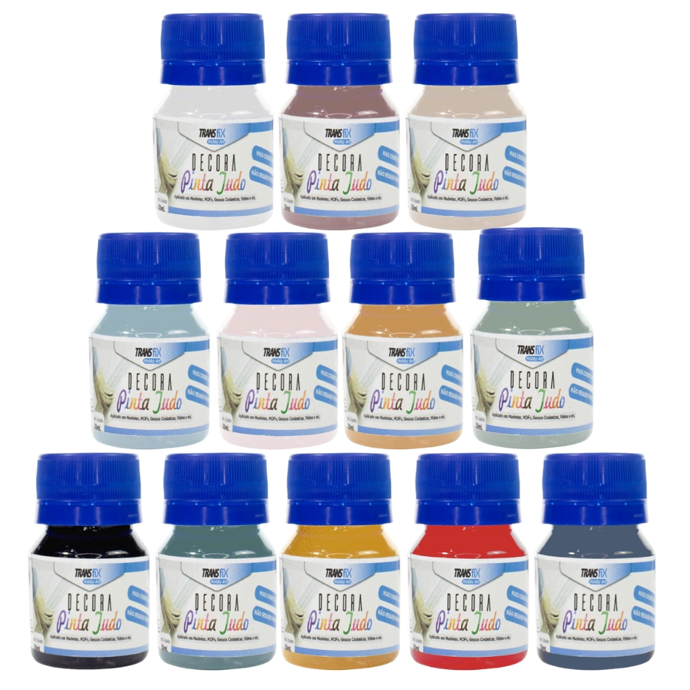 Tinta Esmalte Decora Pinta Tudo 30ml Artesanato Cores Multiuso Hobby Art - Transfix