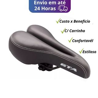 Selim Banco Bike Mtb Confortável Vazado Gta - Preto em Oferta na Shopee