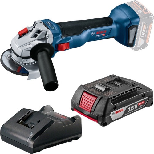 Esmerilhadeira Sem Fio Bosch GWS 18V-10 + Bateria 2A + Carregador em Oferta na Shopee