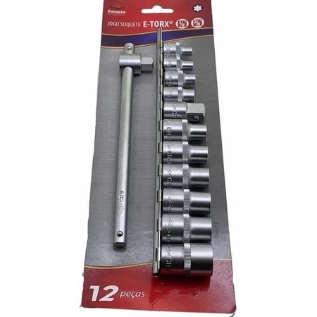 Kit De Soquetes Torx Fêmea /e-torx C/cabo T  12pc - Corneta em Oferta na Shopee