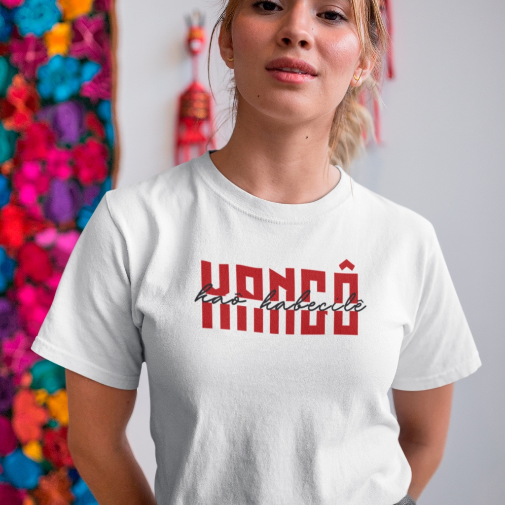 Axé Camisa Xangô Kaô 01 Feminina Baby look  100% Poliéster Umbanda Candomblé Axé Xangô