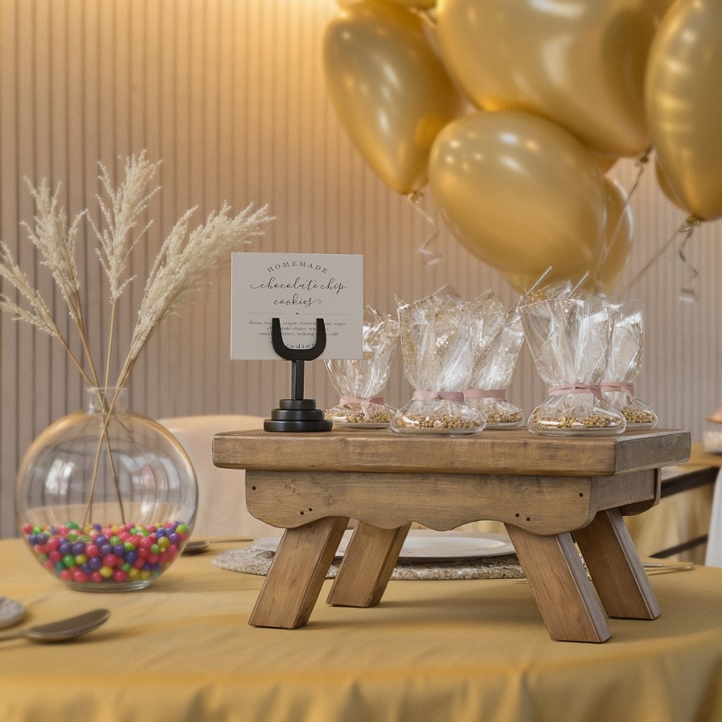 Banquinho de Mesa Decorativo Madeira Pinus Rústico Decoração De Festa Enfeite Banco Boneca Doces em Oferta na Shopee