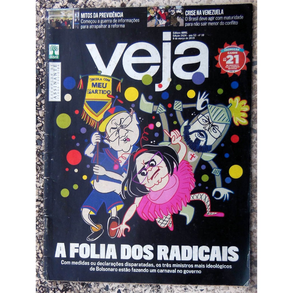 Revista Veja 2624 Ministros do Bolsonaro Marina Ruy Barbosa Gretchen 2019