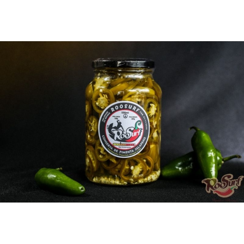 Conserva Artesanal de Pimenta Jalapeno 550ml no Azeite