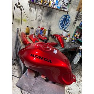Tinta automotiva poliester candy vermelho perolizado 450/900ml em Oferta na Shopee