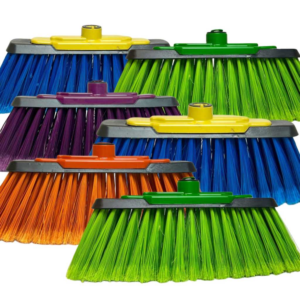 Kit 6 Vassoura De Plástico Granluxo Premium