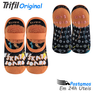 Meia Infantil kids Menino Sapatilha Antiderrapante Trifil 5010 em Oferta na Shopee