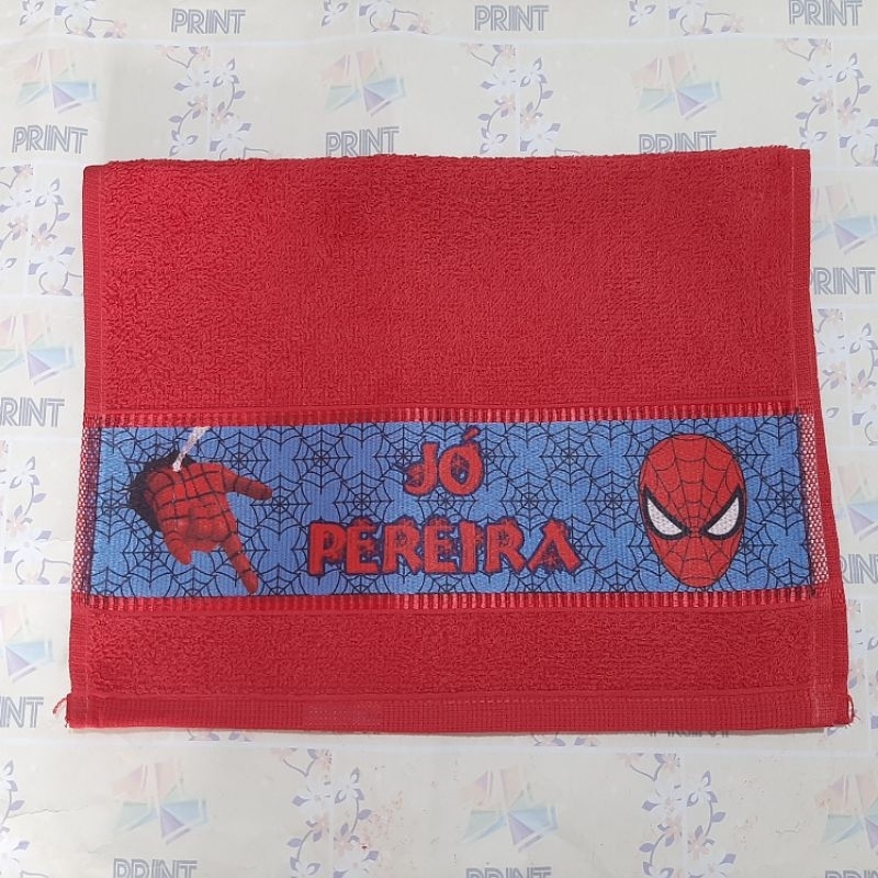 Toalhinha de mão HOMEM ARANHA [est.6] Personalizada COM NOME - Toalha de Boca Escolar Lavabo Infantil em Oferta na Shopee