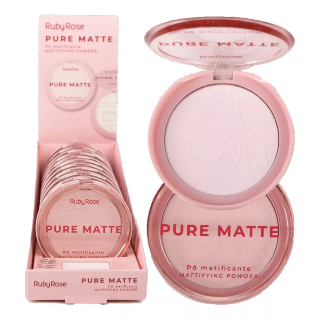 Pó Compacto MATIFICANTE Pure Matte RUBY ROSE - Linha Rosa