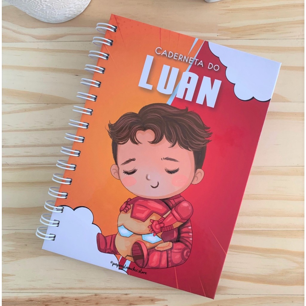 Caderneta de Vacinação/Saúde/Vacina Personalizada com Nome CLEAN - Heróis Meninos