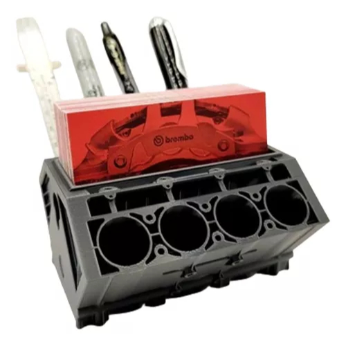 Porta Cartão Visita Organização Cartões Bloco Motor Oficina em Oferta na Shopee