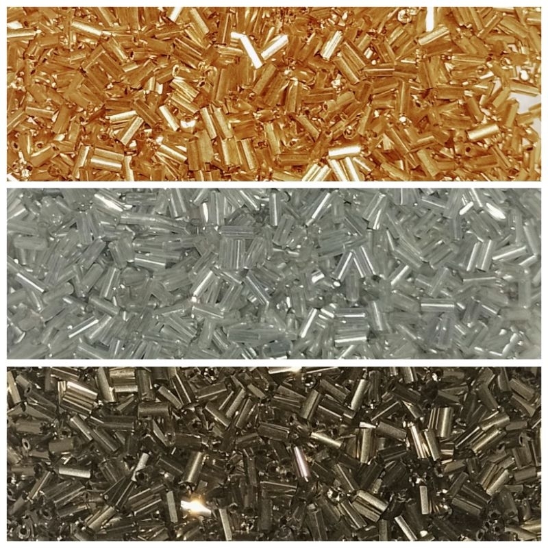 Canutilho Vidro - Ouro / Ouro Velho / Cristal - 4,5MM em Oferta na Shopee