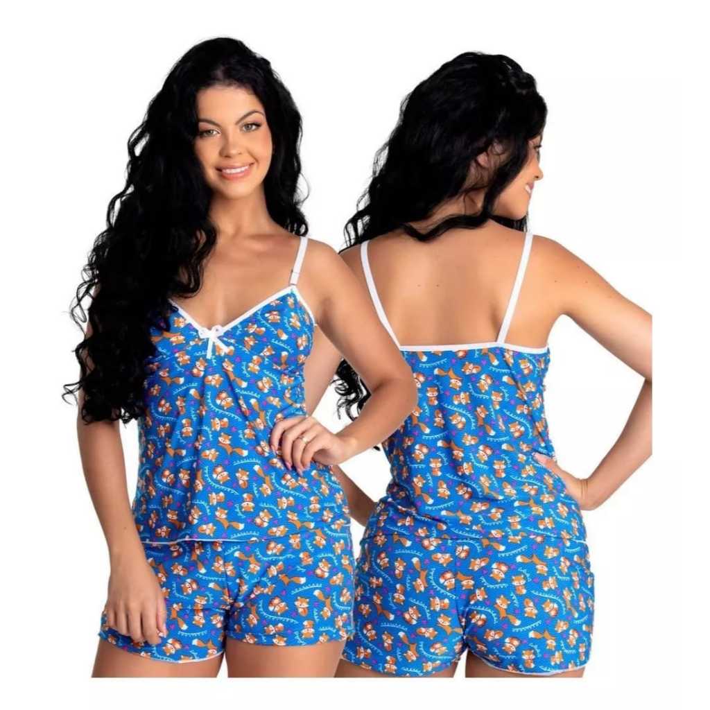 Babydoll Liganete com Renda e Alça Regulável – Camisola Sensual Confortável – P ao GG – Liso e Estampado