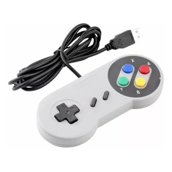 Controle Joystick Usb Com Fio Super Snes Games Para Video Game Knup - KP-3124