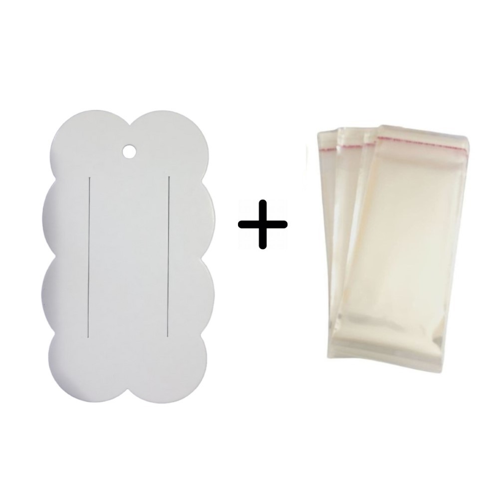 100 Tag Papeleta Nuvem Grande / Cartela/ Presilha/ Hair Clips/ Bico De Pato + 100 Saquinhos em Oferta na Shopee