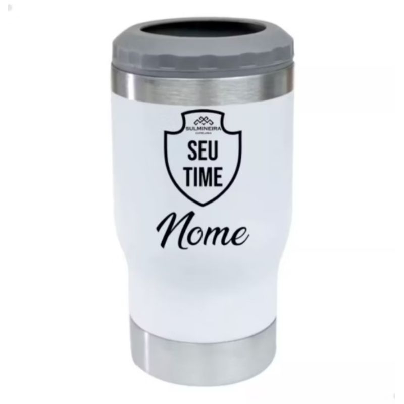 Copo Térmico Porta lata e Long Neck Personalizada 420 ML 5 X 1 com 2 tampas em Oferta na Shopee