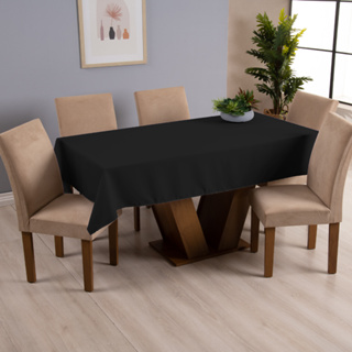 Toalha de Mesa 4 6 e 8 Lugares Oxford - Preto em Oferta na Shopee