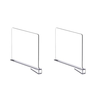 2x Divisores de prateleiras em acrílico Divisores de prateleiras transparentes para organização de armários em Oferta na Shopee