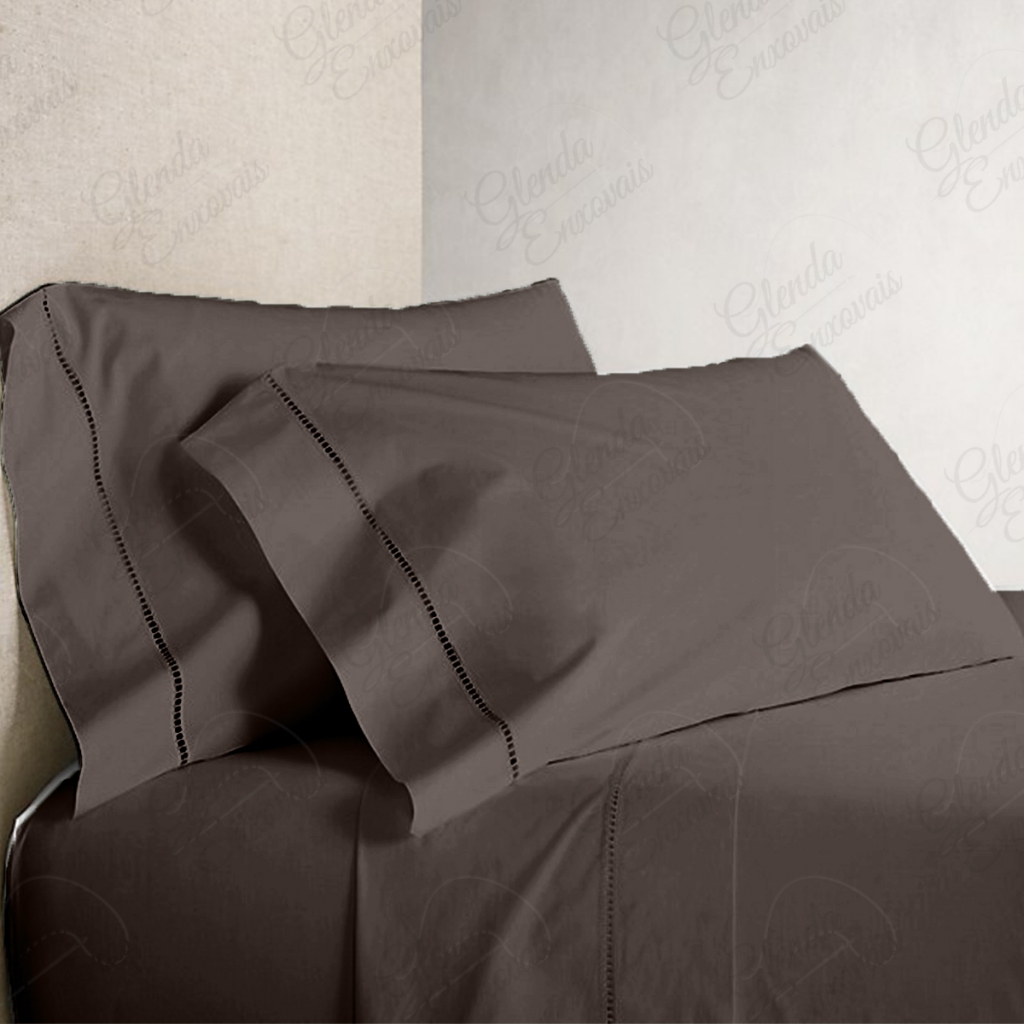 Par de Fronhas Ponto Palito 70cm x 50cm - Micropercal 400 Fios