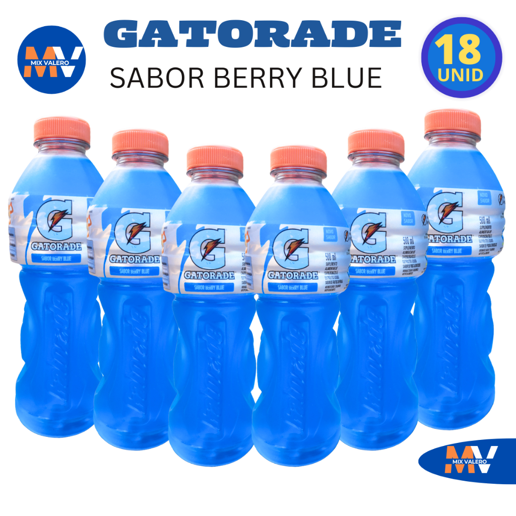 Gatorade Isotônico Energético Berry Blue 500ml - Fardo 18un Energize-se Com Promoção