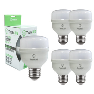 Kit 5 Lâmpadas Led 30W Bulbo 6500k Branco Frio E27 Bivolt Inmetro Econômica em Oferta na Shopee