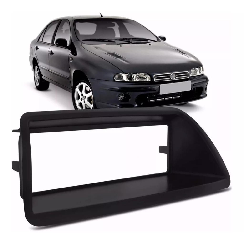 Moldura 1 Din Painel Cd Rádio Fiat Marea 1998 – 2008/ Brava 1995 – 2003 - Preta - Permak COD. 89/F em Oferta na Shopee