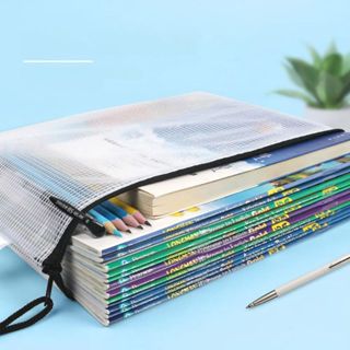 Envelope com Ziper PVC Grande Pequeno Envelope P/ Dinheiro Documentos Livros Pasta A4/A5/A6/B4 em Oferta na Shopee