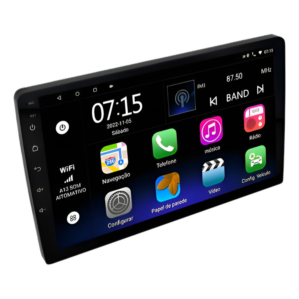 Central Multimídia Android 10" 2GB 32GB GPS Wi-Fi Bluetooth Tela Full Touch para Veículos em Oferta na Shopee