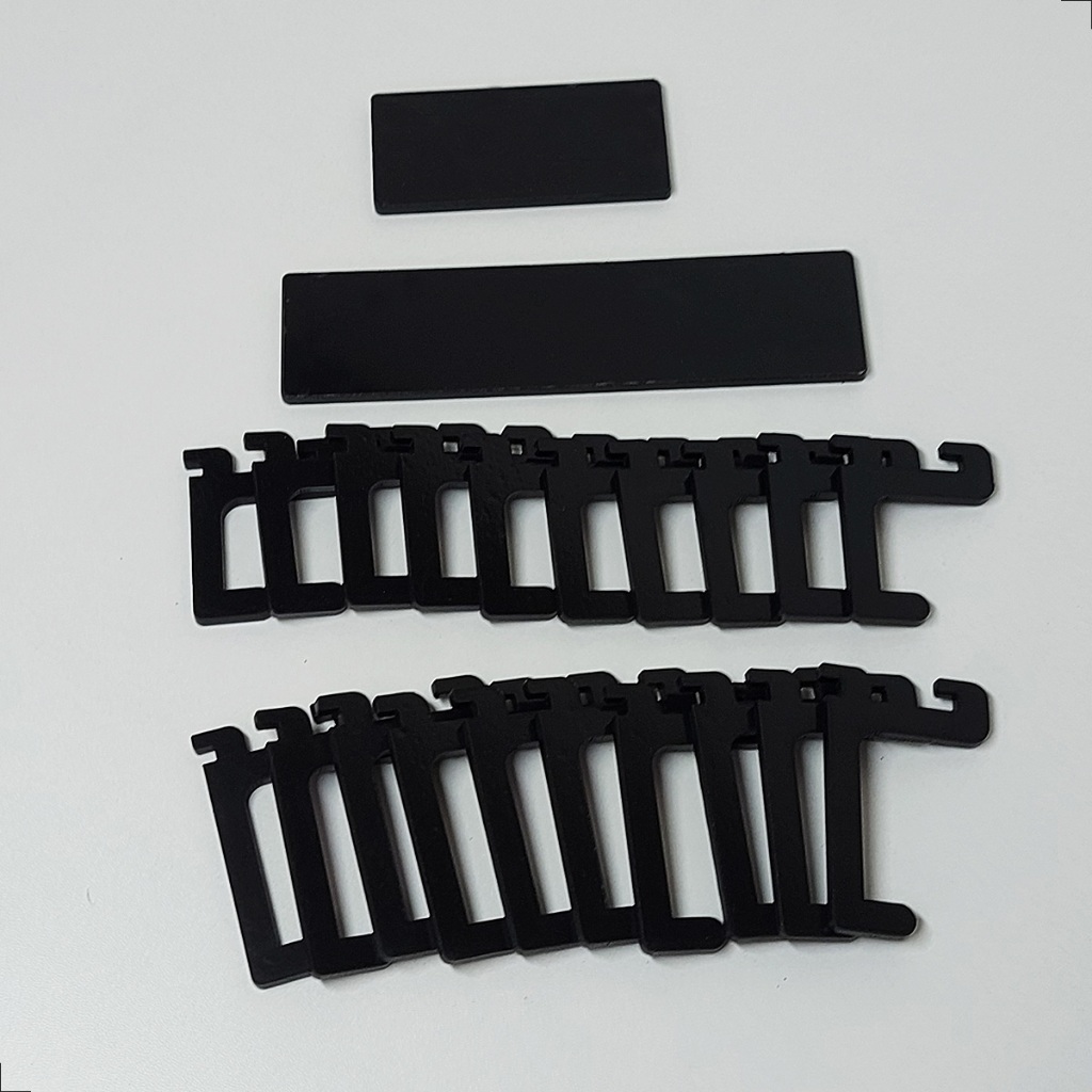 Gancho Suportes Pegboard Premium Acrílico Preto Gamer Office