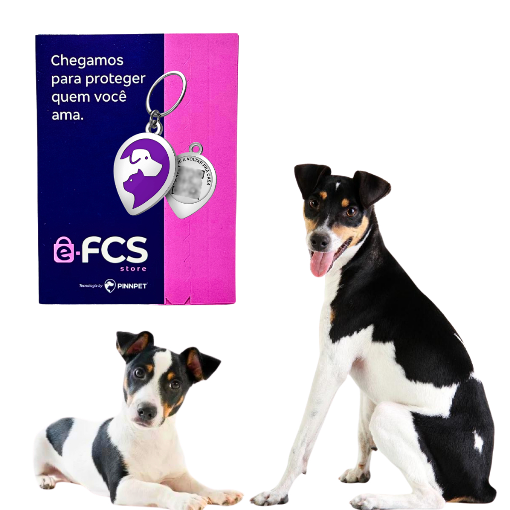 Pingente Plaquinha Identificação Pet Inteligente Localizador Rastreador QRCode para Cachorro e Gato