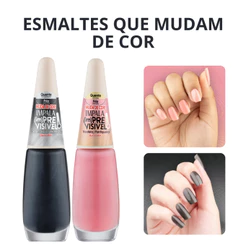 Esmalte Impala Que Muda de Cor Coleção Imprevisível Hipoalergênico Lançamento Duo Color
