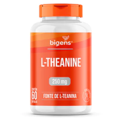 L Teanina 250mg Relaxamento Sem Sonolência | 60 Porções | Bigens
