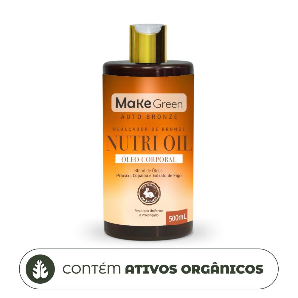 Óleo Bronzeador Bronzeamento Parafina Bronze Nutri Oil 500ml - MakeGreen