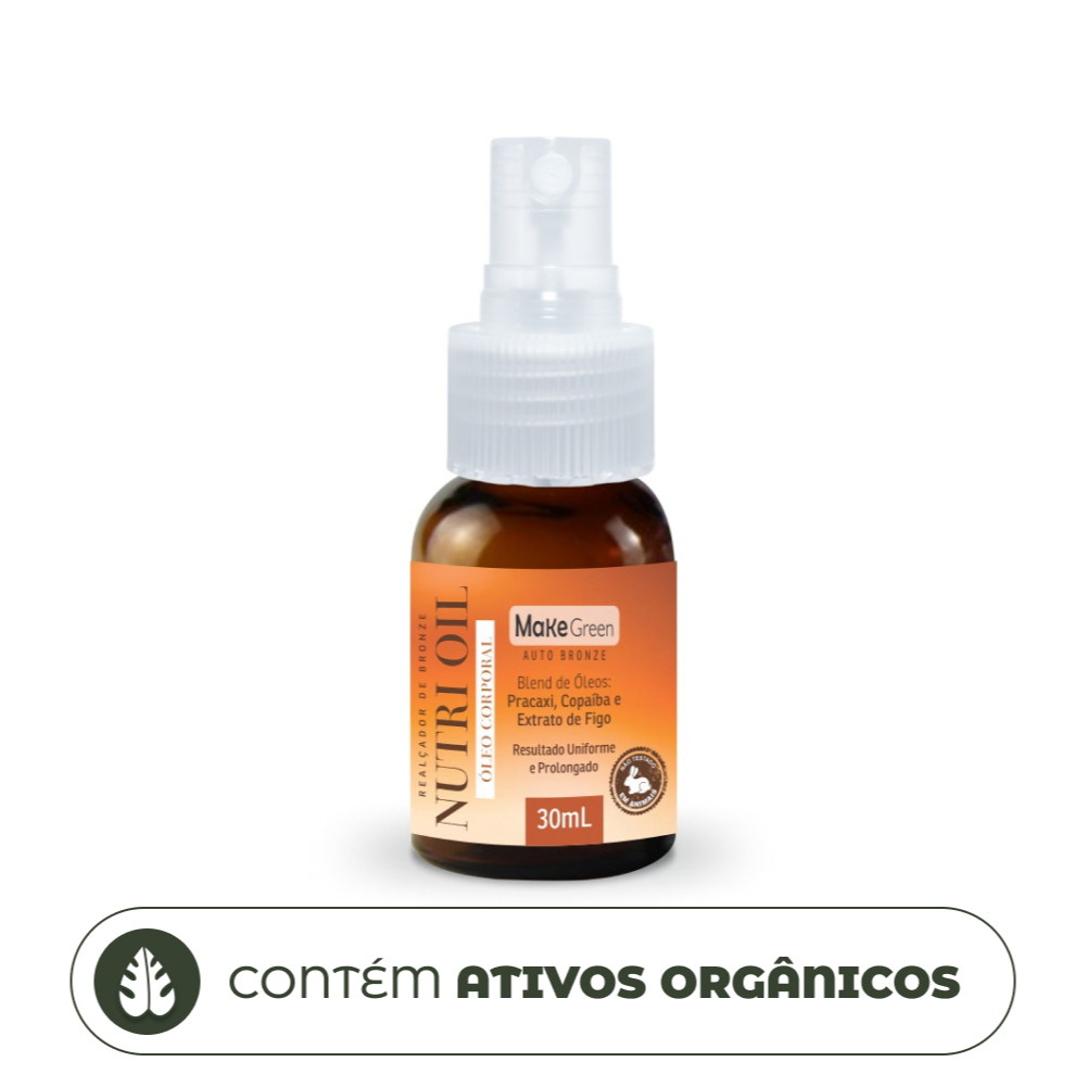Óleo Bronzeador Bronzeamento Parafina Bronze Nutri Oil 30ml - MakeGreen