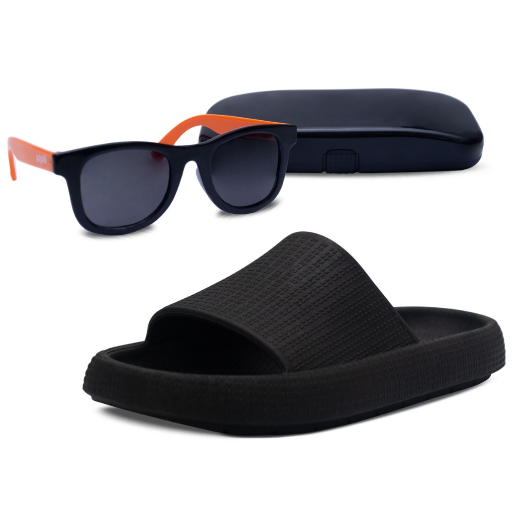 Kit Oculos de Sol E Chinelo Slide Nuvem Moda Sandalia Infantil Menino Menina K31 em Oferta na Shopee